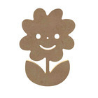 Forme en médium - Marguerite sourire l. 11 x H. 16 cm